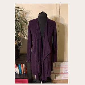 Barefoot Dreams Purple Cardigan Small Medium cozy & warm